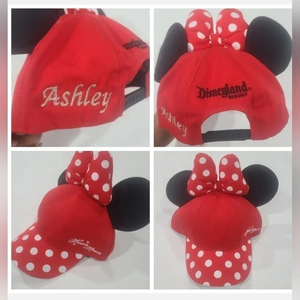 Disney Parks "Ashley" Monogram Minnie Mouse Snap Back Youth‎ Cap